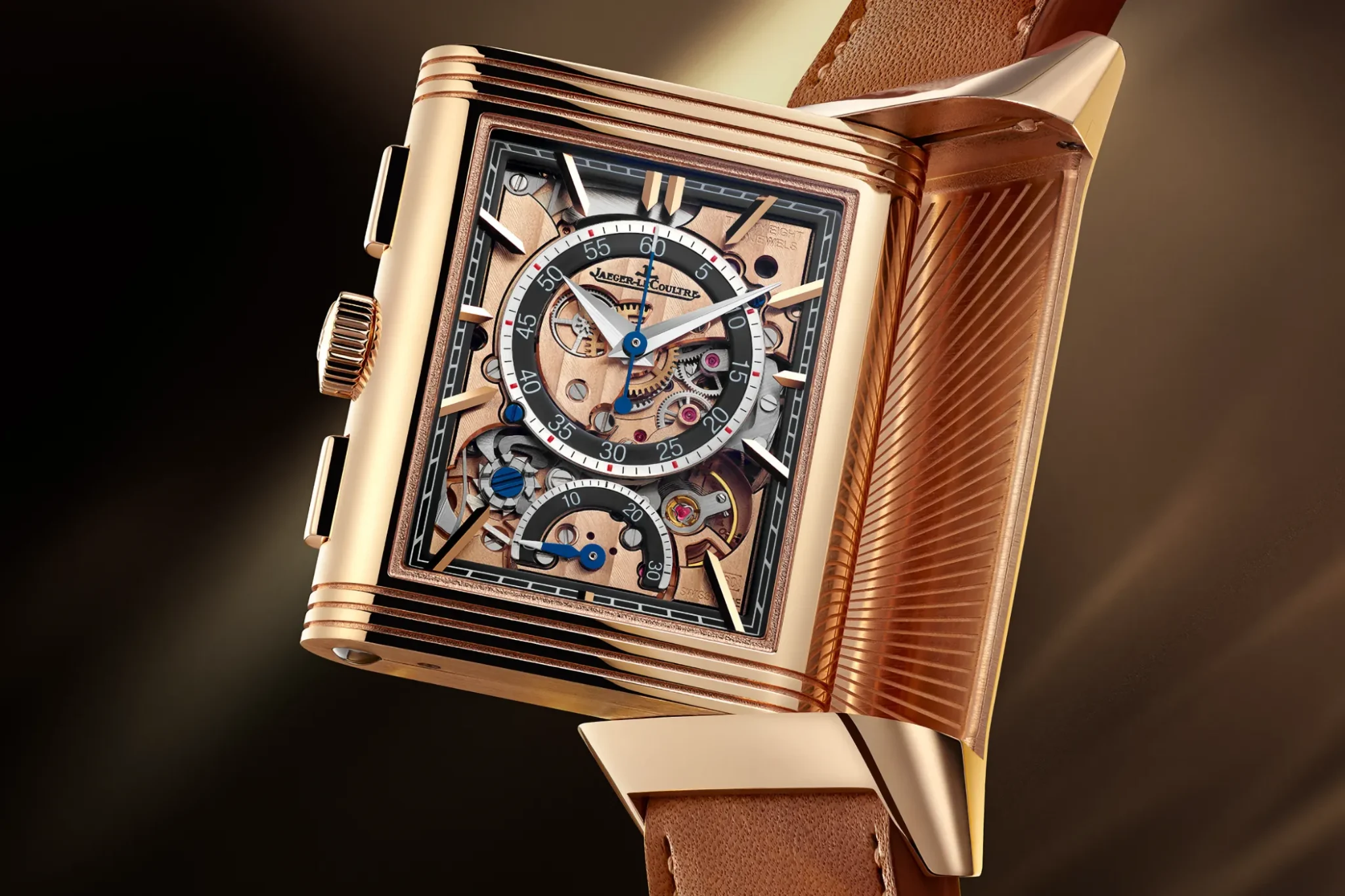 Jaeger-LeCoultre Reverso, dos squelette dévoilant le mouvement